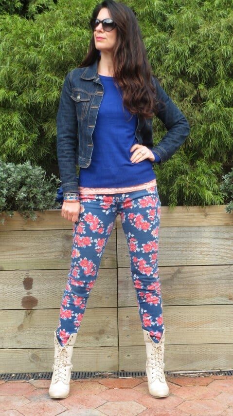 Floral jeans usher in spring