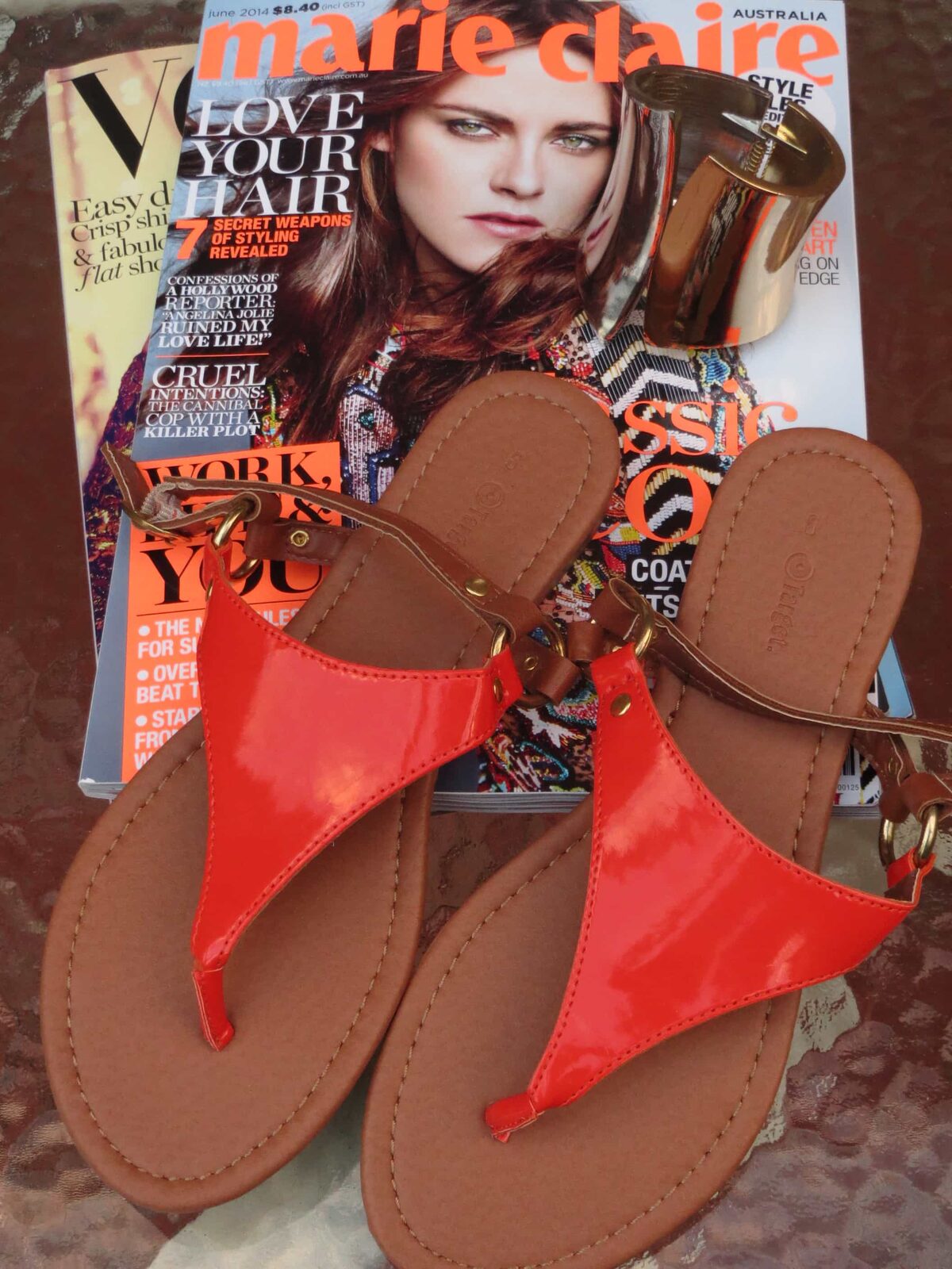 Target orange sandals 1