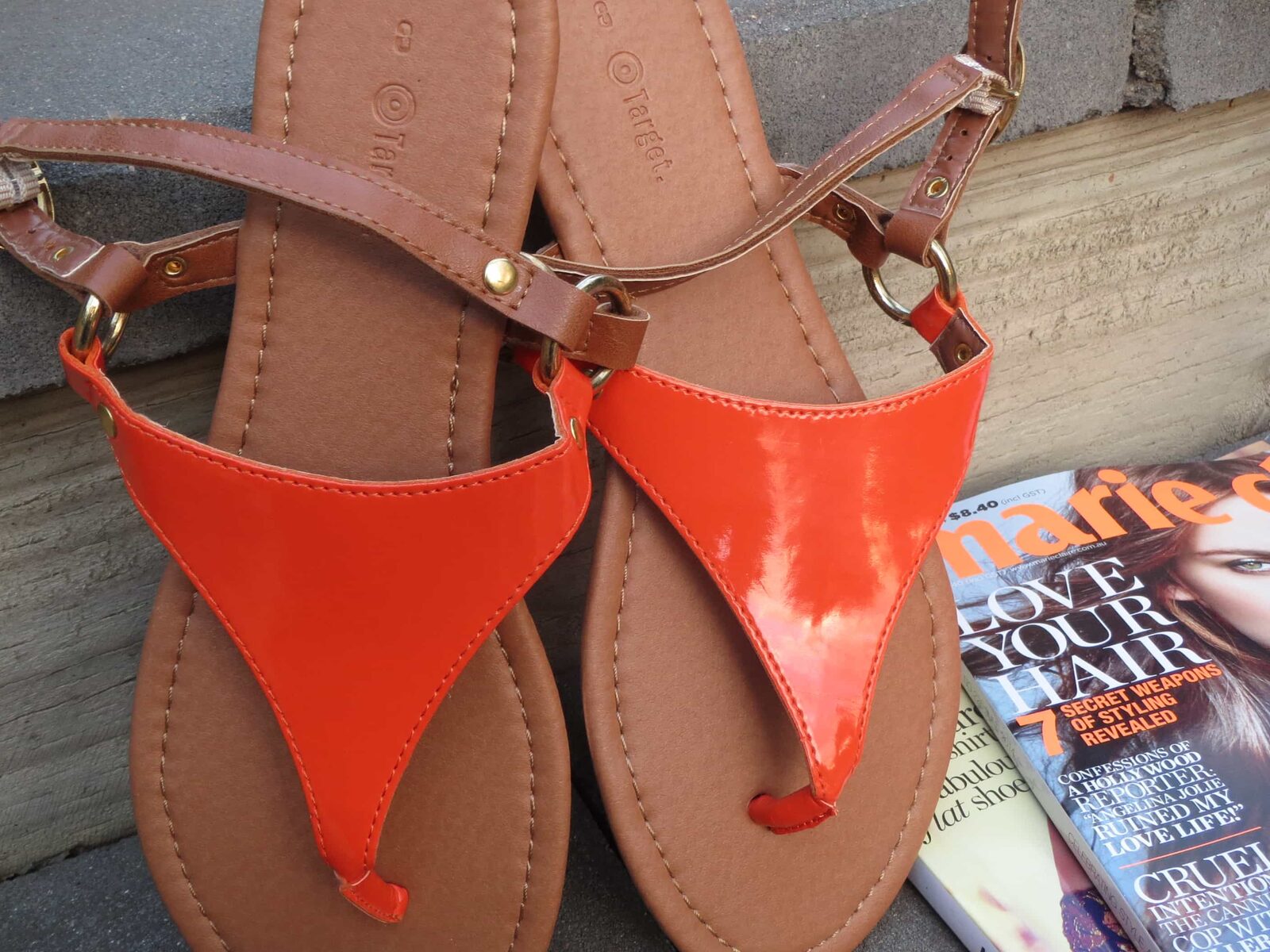 Target orange sandals 2