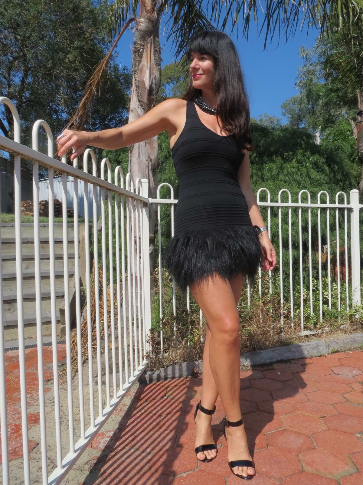 Black fur dress 4