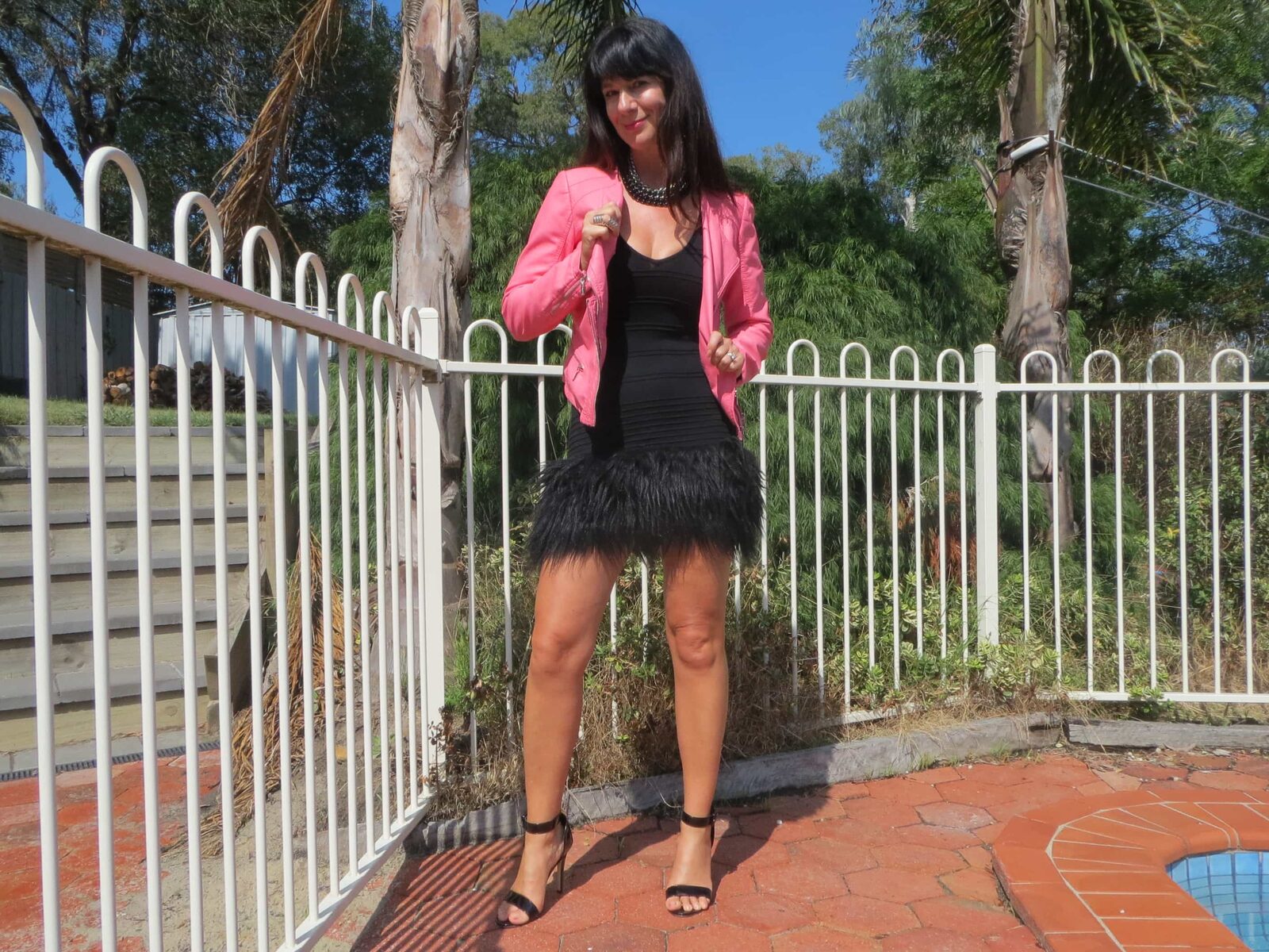 Black fur dress 8