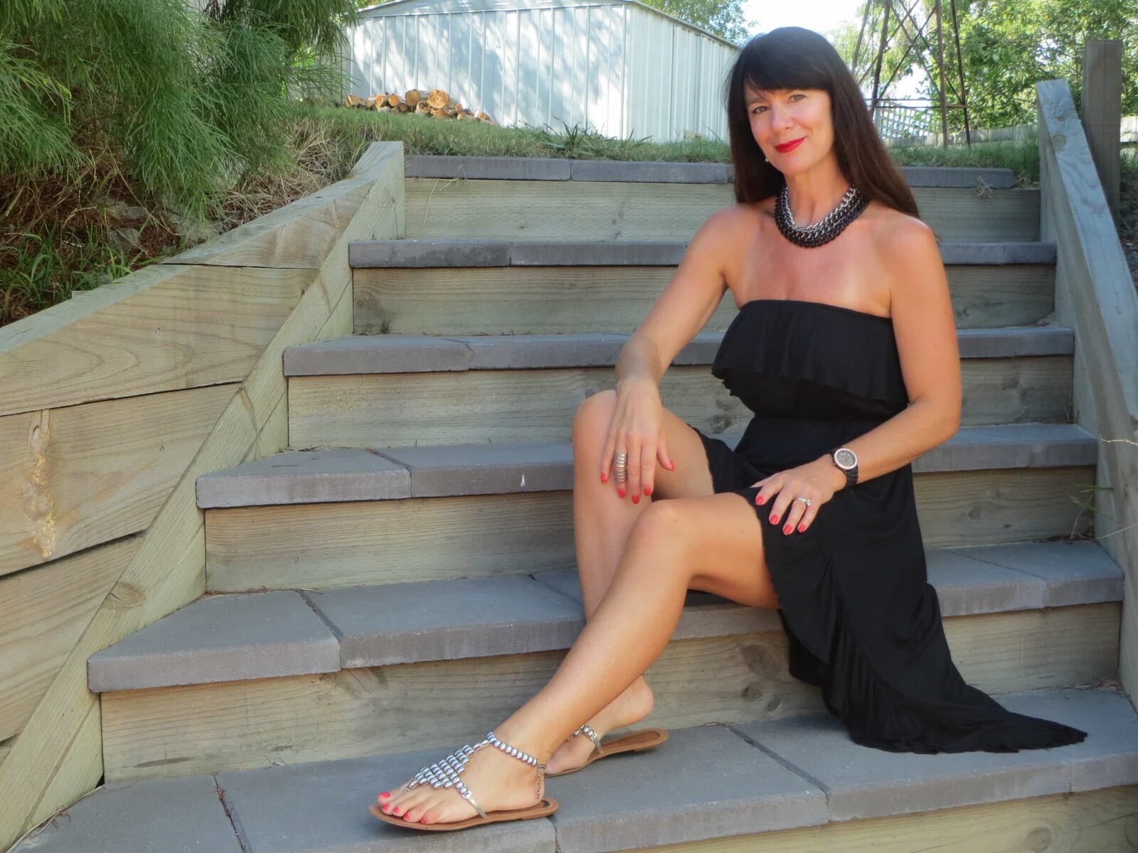 Black strapless 5