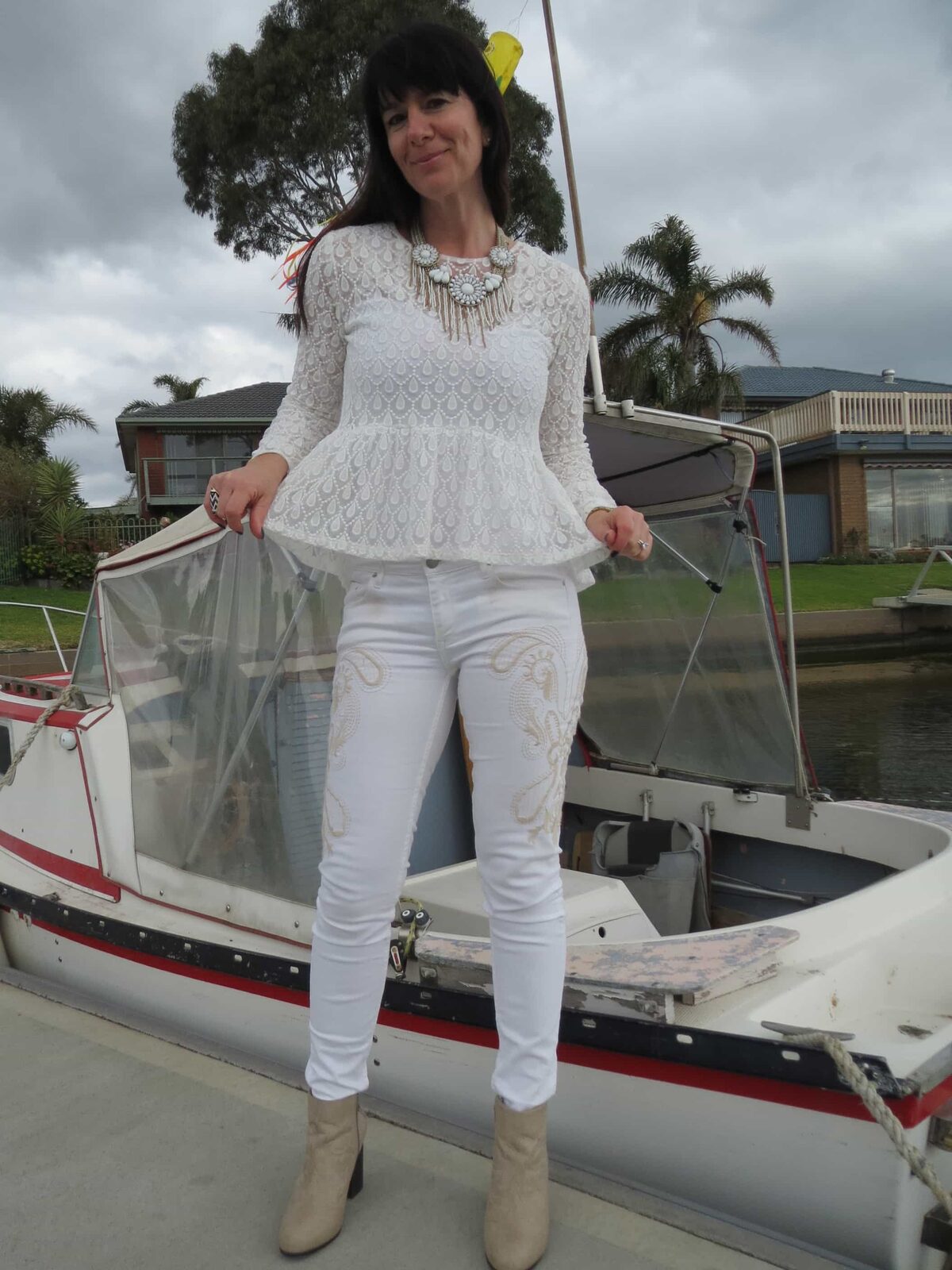 H&M white jeans 2
