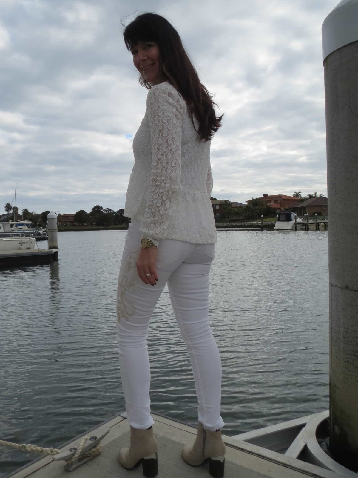 H&M white jeans 3