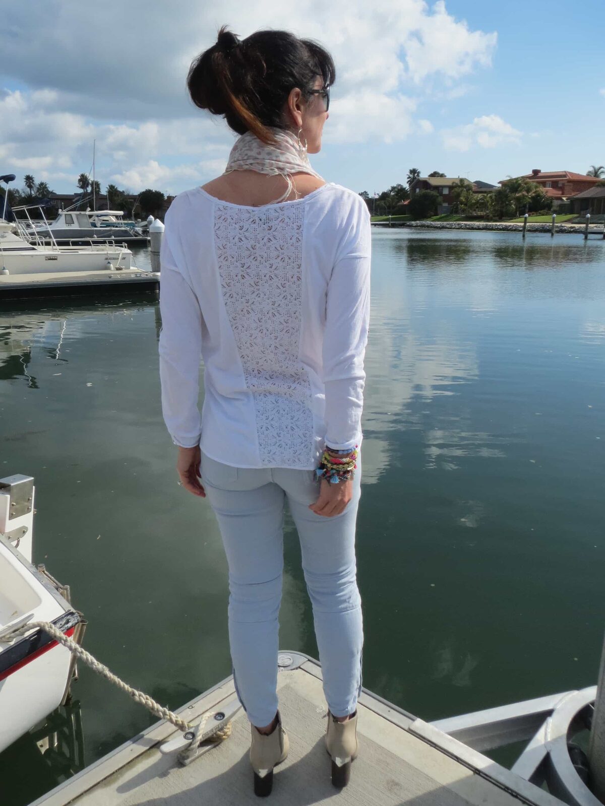 Zara jeans, scarf 2