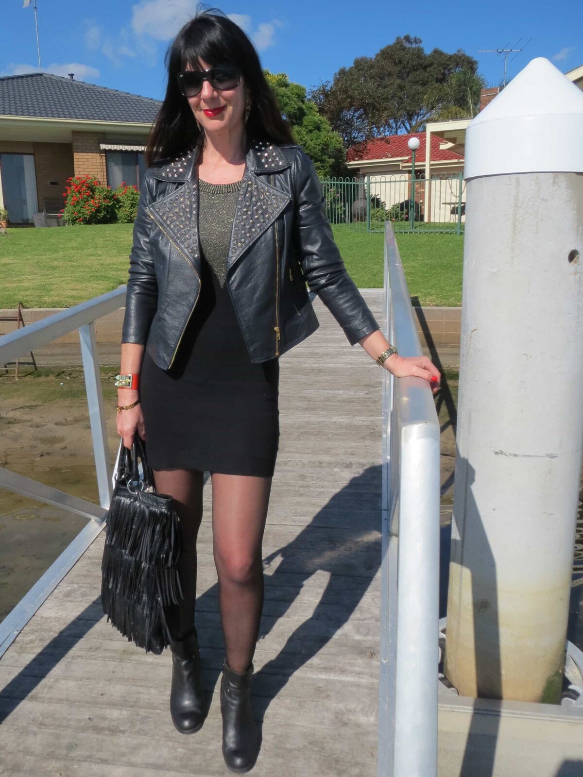 Black & gold dress 2