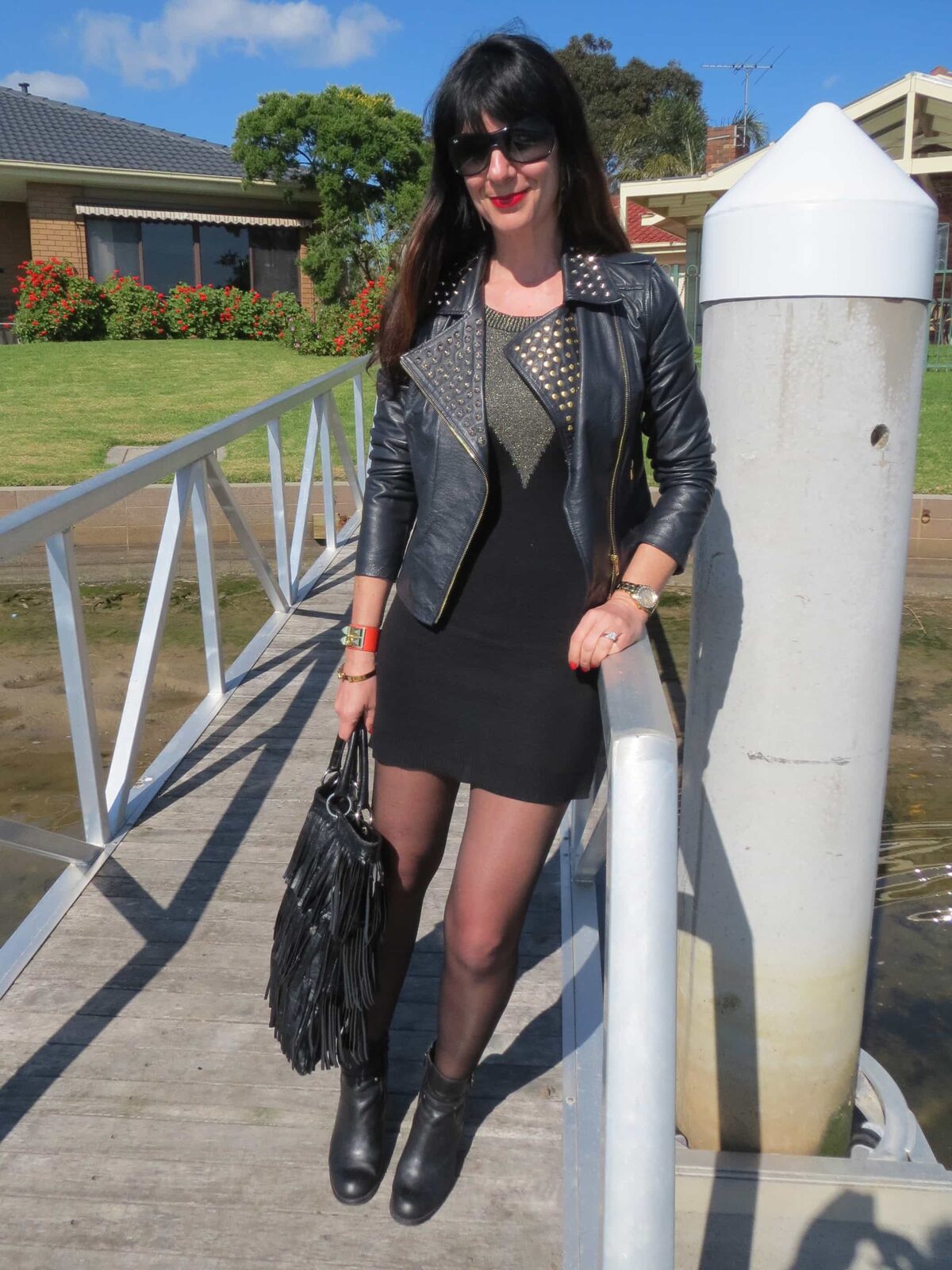 Black & gold dress 5