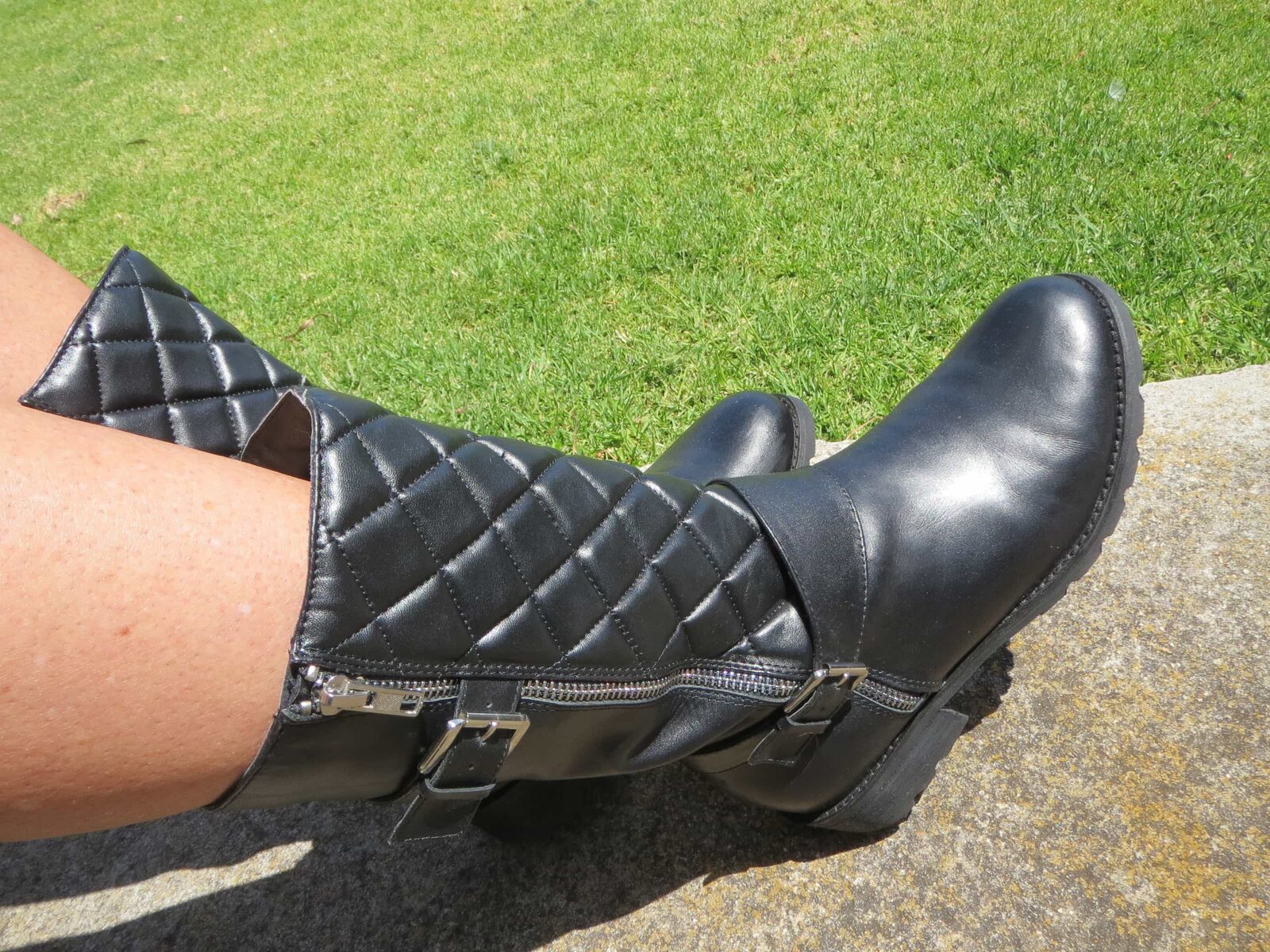 Zu black midi boots