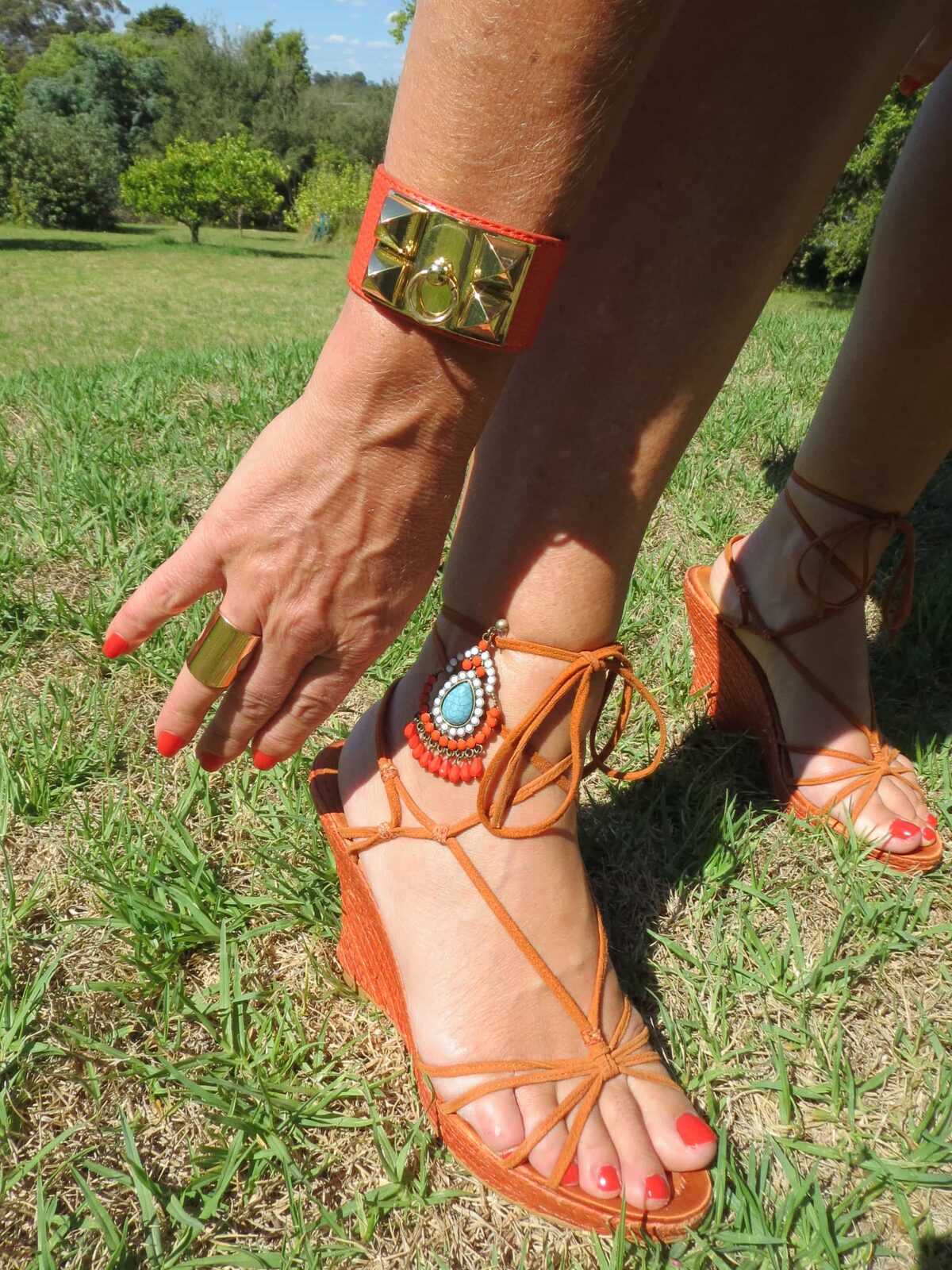 Orange wedges & cuff