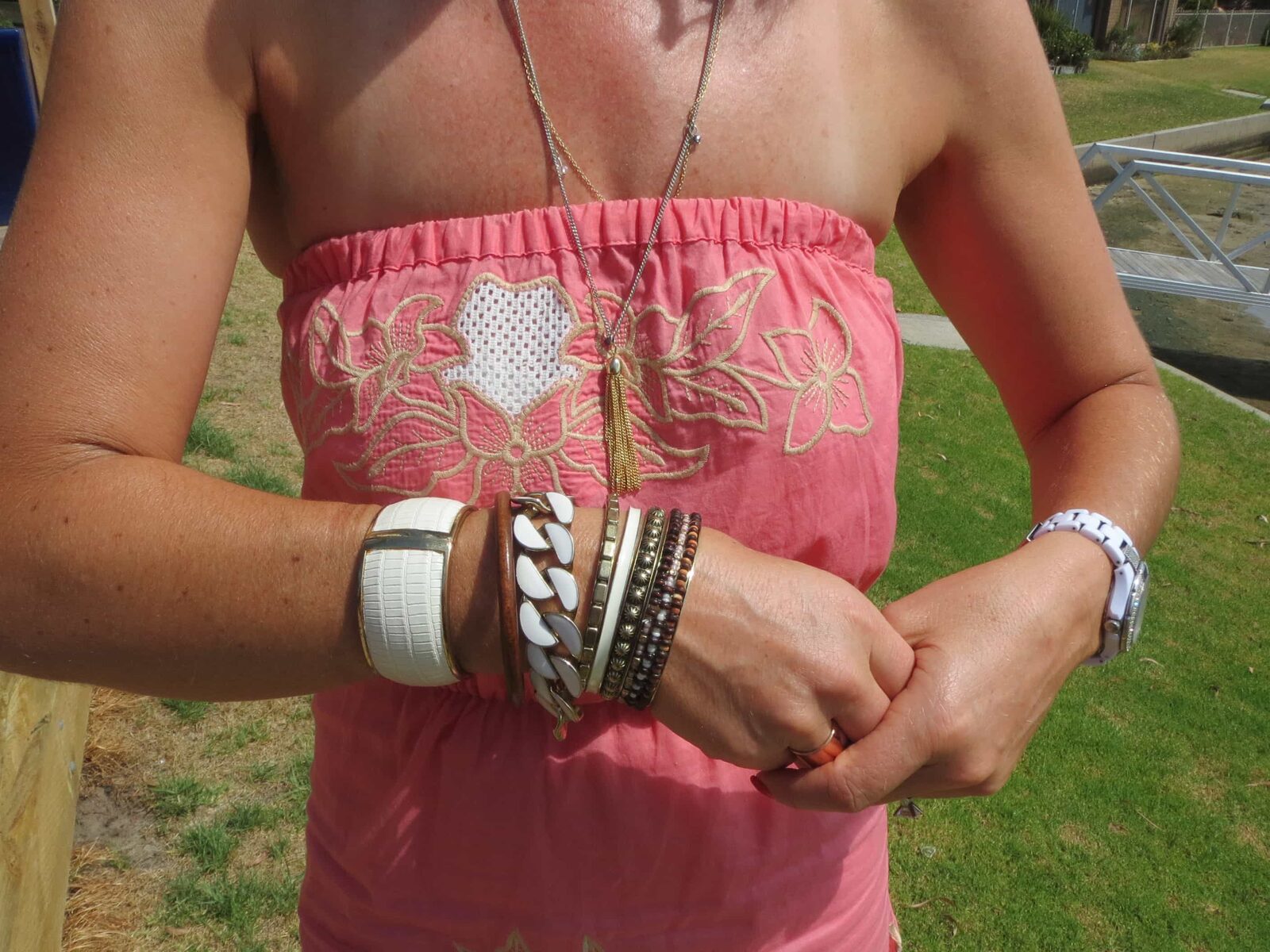 Supre strapless dress & bangles