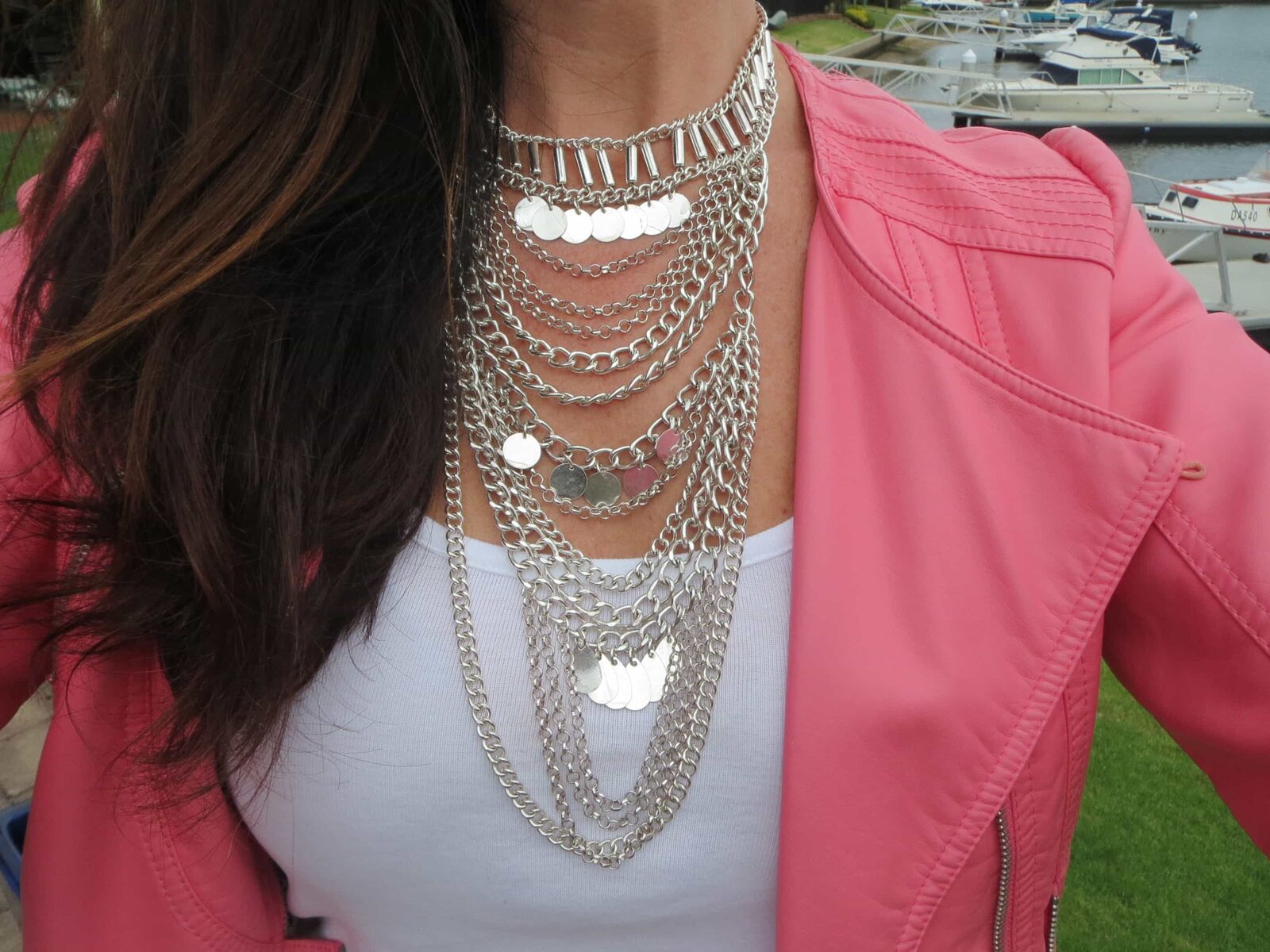 Collette silver neckpiece