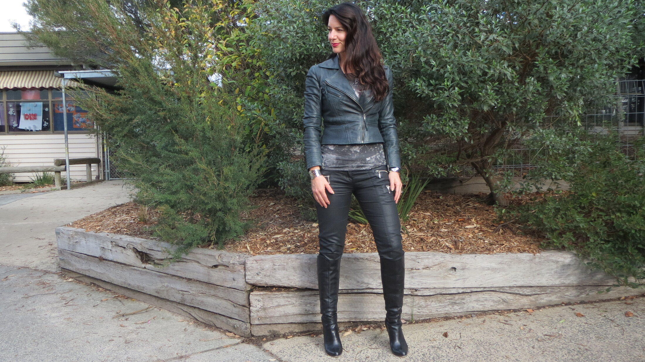 Personal shopping in Melbourne — styled leather jacket and jeans outfit